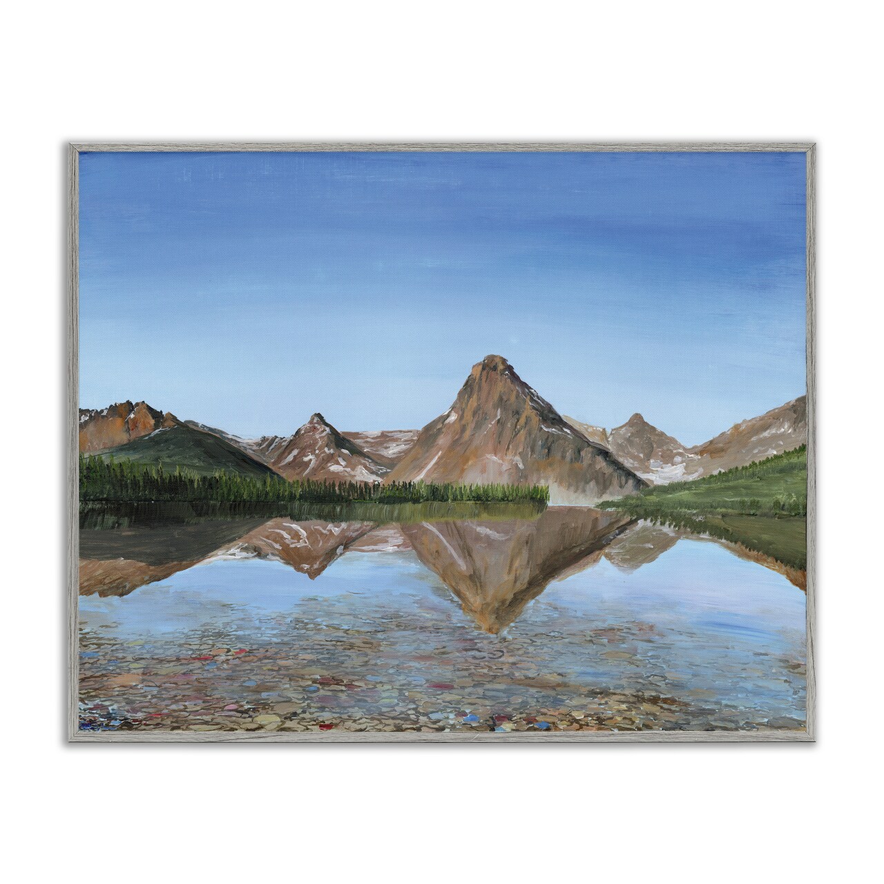 Stupell Industries Alpine Reflection Peaks Framed Giclee, design by Georgie Harrison